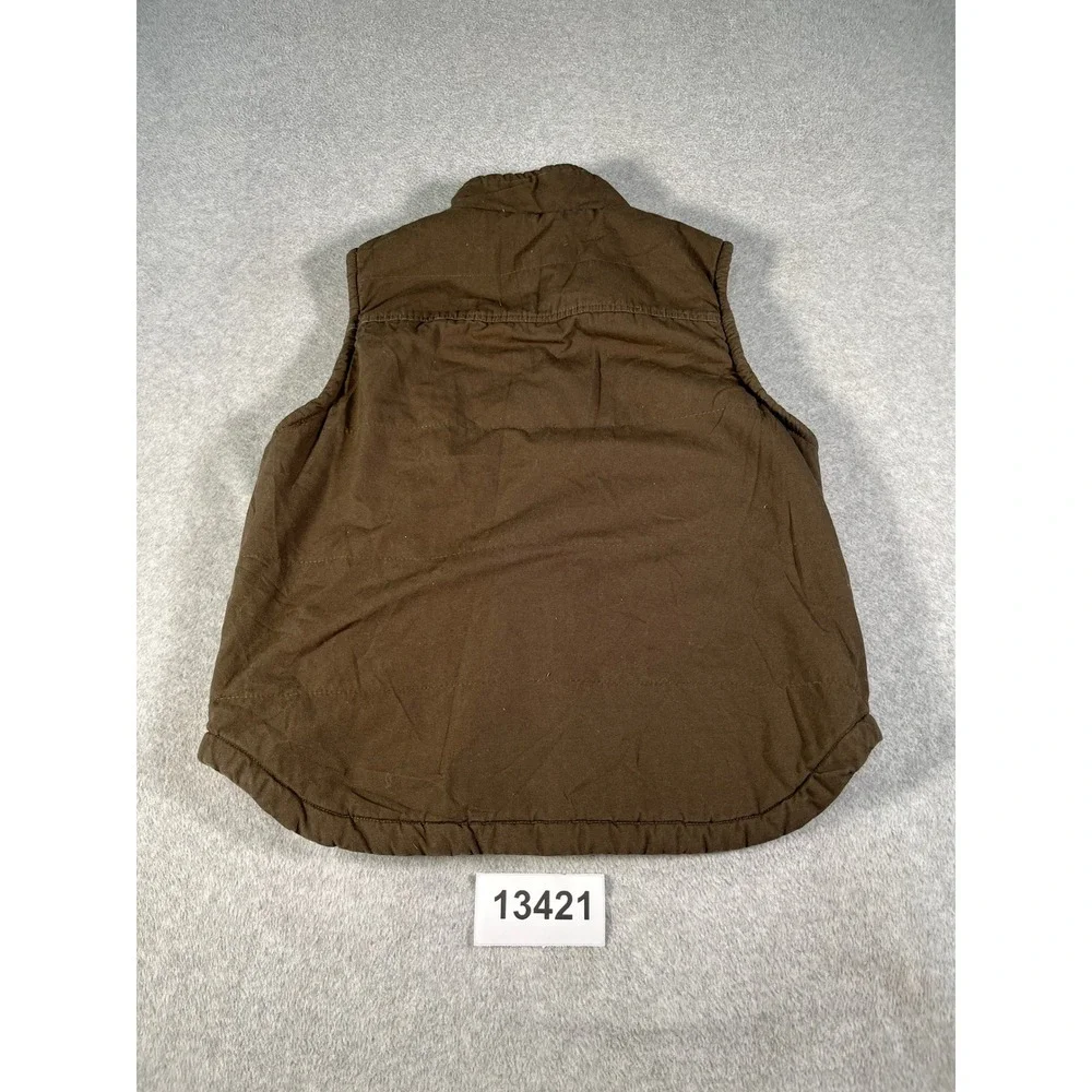 Lee Vest Mens Medium Brown Excellent Vintage Sherpa Lined Canvas Workwear Zip